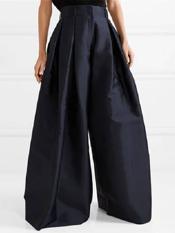 Fashionable High-Rise Wide-Leg Pants